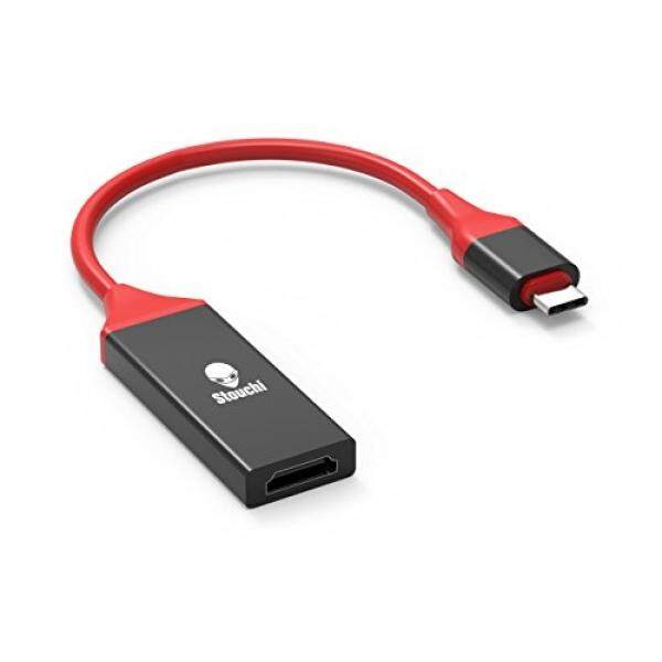 Usb C Ke Adaptor HDMI, stouchi USB 3.1 Tipe C Pria untuk HDMI Konverter Kabel Wanita untuk Samsung S8/S8 +, macbook Pro Baru, Dell XPS 13/15 dan Lainnya (Mendukung 4 K/60Hz)-Internasional