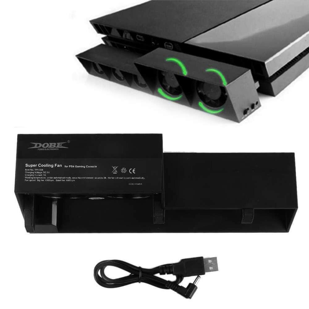 USB External Turbo Cooling 5 Fan Temperature Control for normal PS4 Playstation4 - intl