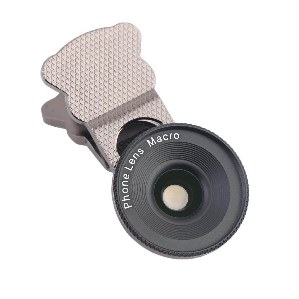 Professional 20 X Macro Lens ponsel klip Len tinggi optik kaca Gold