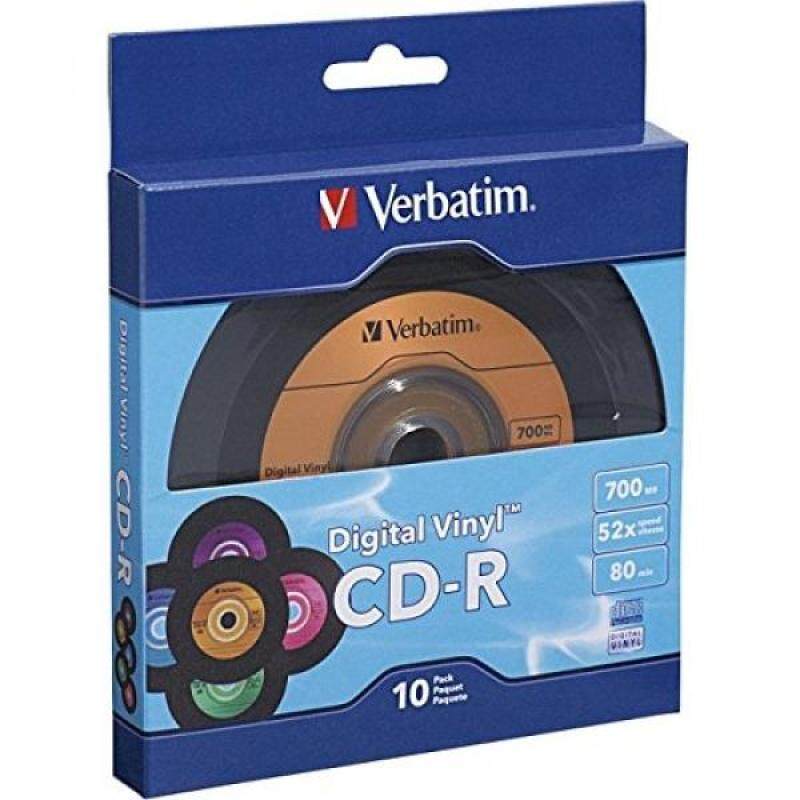Verbatim 700MB 52X 80 Minute Digital Vinyl CD-R, 10-Disc 97935 - intl