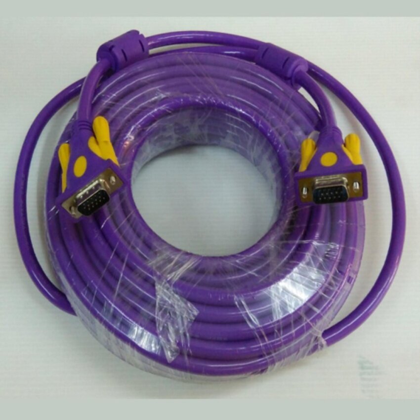 VGA/RGB 15 Kabel Mm Pria untuk Pria dengan 2 Core 10 Meter