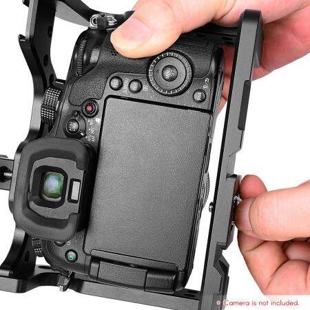 กล้องวีดีโอ CAGE Stabilizer อะลูมินัมอัลลอยสำหรับ Panasonic GH5/GH4 DSLR Mount มอนิเตอร์ไมโครโฟนไฟ LED ฟิล์มทำอุปกรณ์เสริม
