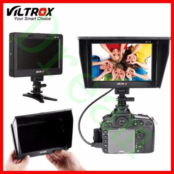 VILTROX 7 ''DC-70 II 1024X600 HD LCD HDMI AV Input Monitor Video Kamera Tampilan Monitor Lapangan untuk Canon Nik0n Kamera DSLR -Intl