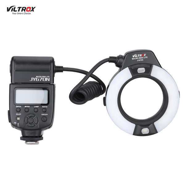 Deqi VILTROX JY-670N Di Kamera Aku-TTL Penutup Makro-Up Mengisi Cincin Flash Speedlite Light untuk D750 d810 D7200 D610 D7000 D5500 D5200 D5300 D3300 D3200 DSLR Kamera dengan Cincin Adapter (49 Mm/52 Mm/ 55 Mm/58 Mm/62 Mm/67 Mm) hitam-Intl