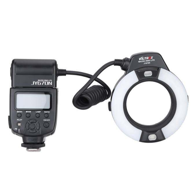 VILTROX JY-670N Di Kamera Aku-TTL Penutup Makro-Up Mengisi LED Ringflash Speedlite Light untuk D750 d810 D7200 D610 D7000 D5500 D5200D5300 D3300 D3200 DSLR Kamera dengan Cincin ADAPTER-Intl