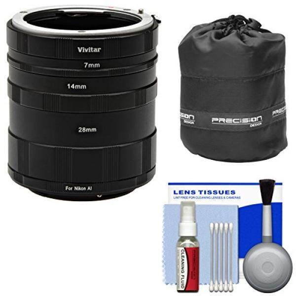 Vivitar Macro Manual Tabung Set (untuk Kamera Nikon) dengan Lensa Kantong & Peralatan Pembersih-Internasional