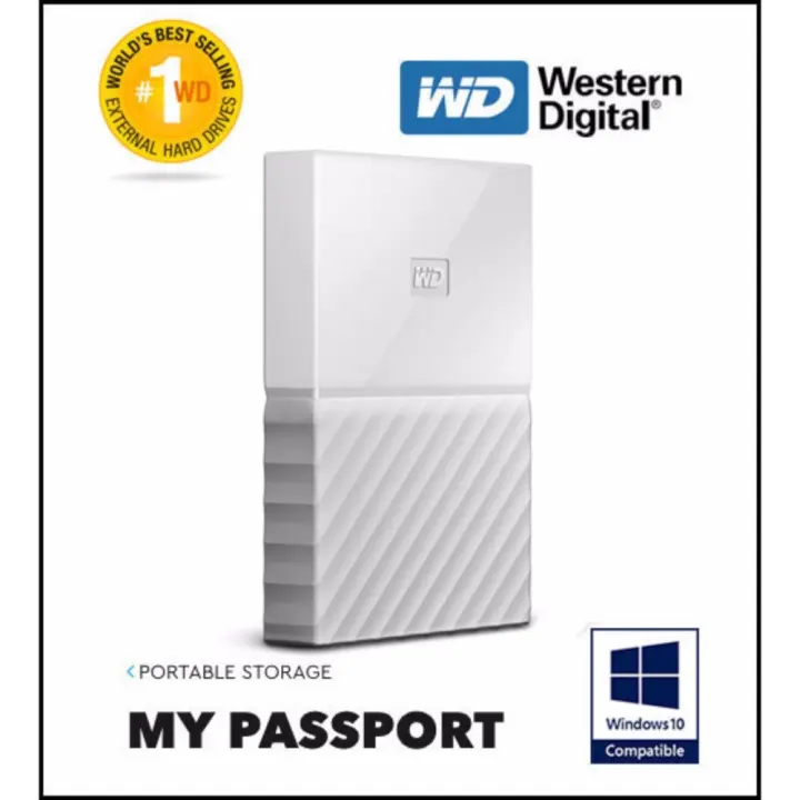 New 2021 100 Original Wd Western Digital Hdd My Passport 2tb Portable Storage External Hard Drive White Original Malaysia Warranty Lazada Singapore