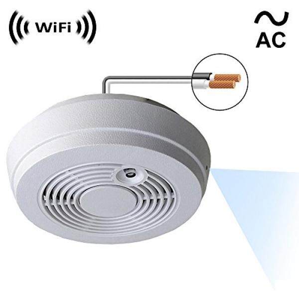 WF-402HAC: Kamera Pengawas Dengan Wifi Digital Ip Sinyal Rekaman & Remote Akses Internet, kamera Tersembunyi Di Perumahan Detektor Asap (Langsung 110 V ~ 220VAC Model Line)-Intl