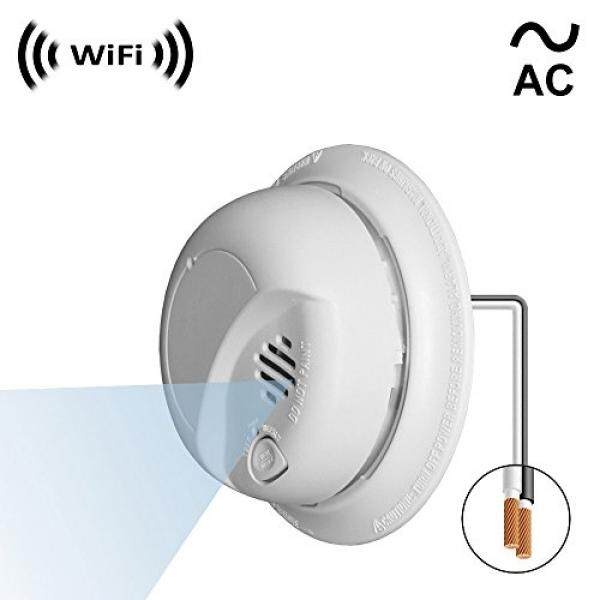 WF-404VAC: Kamera Pengawas Dengan Wifi Digital Ip Sinyal Rekaman & Remote Akses Internet, kamera Tersembunyi Di Perumahan Detektor Asap (Langsung 110 V ~ 220VAC Model Line)-Intl