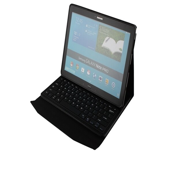 Nirkabel Keyboard Bluetooth Penutup Tiang Dudukan PU Kulit untuk Samsung GALAXY GALAXY Catatan 10.1 Inch P900 P901 P905 Tablet Hitam-Intl
