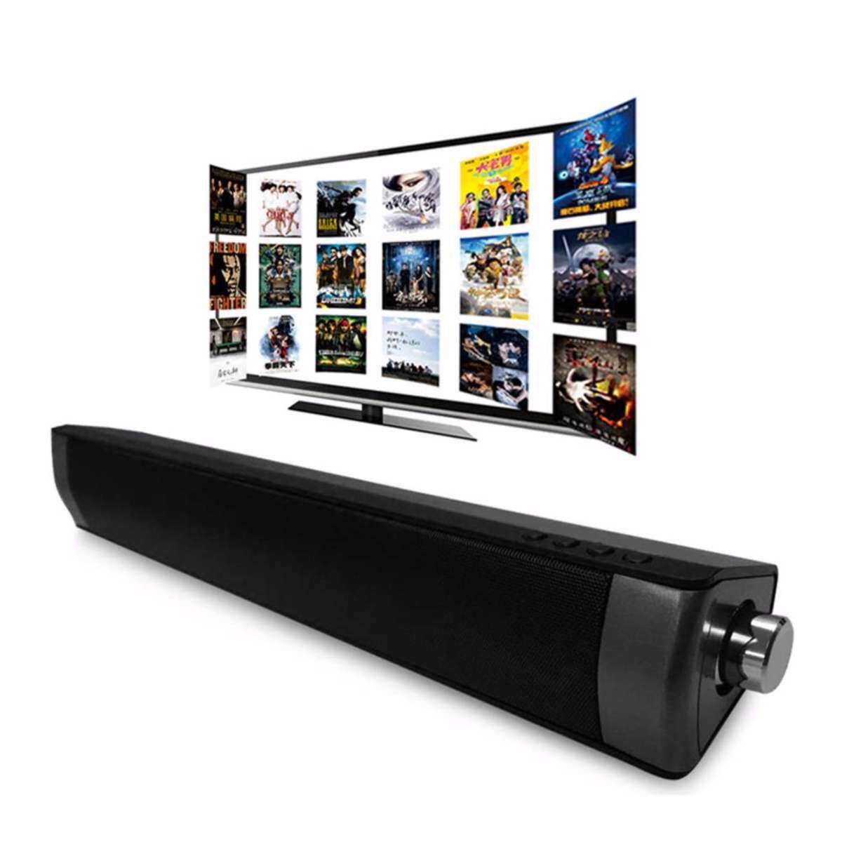 Nirkabel Pengeras Suara Bluetooh untuk Komputer PC Laptop Dekstop 10 W Stereo Speaker dengan HD Audio Bass Yang Dikuatkan Bluetooth 3.0 Menelepon Bebas Genggam TF Radio FM Kartu Slot USB