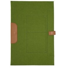 Wol Merasa Lengan Notebook Laptop Case Tas untuk Apple Macbook Air Pro (Hijau)