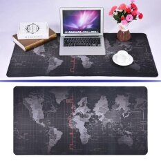 World Map Pattern Non-slip Mouse Pad Gaming Mat With Stitched Edge (400x800x2mm) (MY) Malaysia