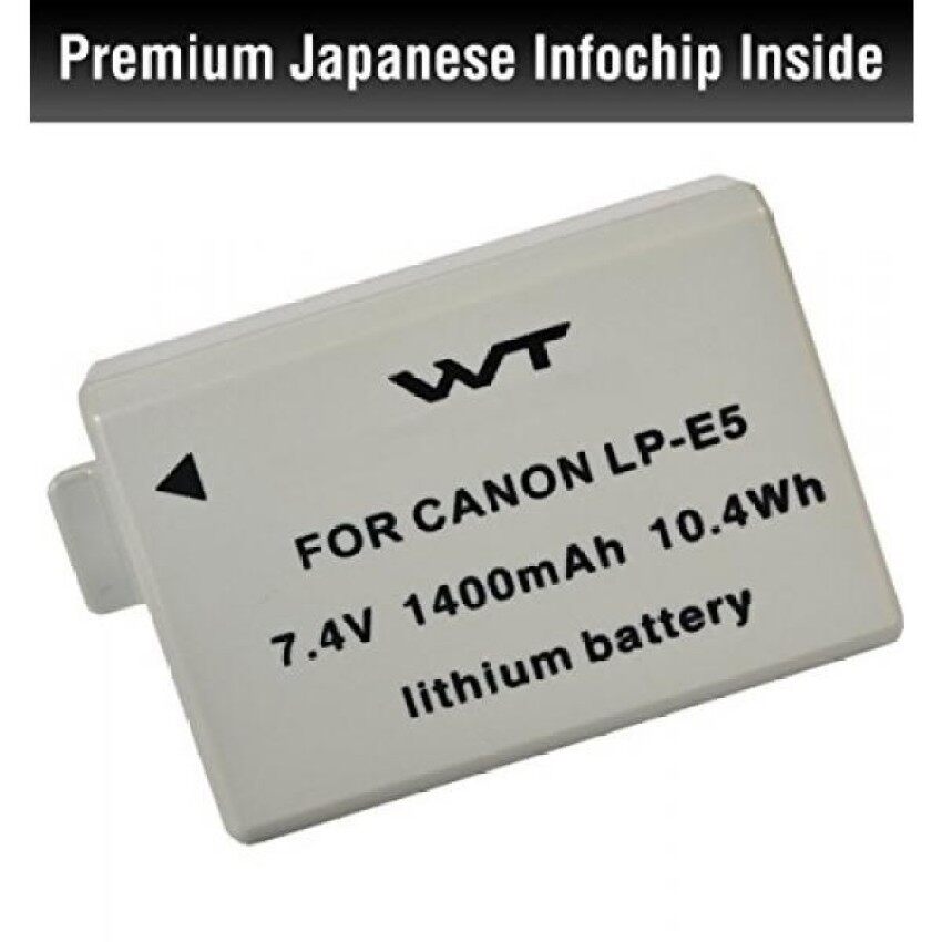 Wt Nixxell untuk Canon Lp-E5 Lc-E5 dan Canon EOS 450D, 500D, 1000D, Ciuman F ciuman X2, Ciuman X3, Rebel XS, Rebel XS Aku Pemberontak T1i (Fullydecoded)-Internasional