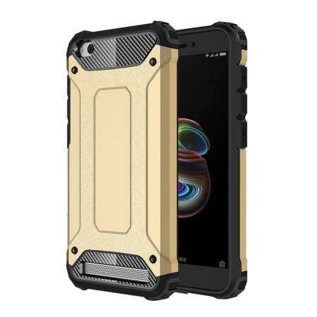 Xiaomi Redmi 5A ชุดเกราะเวทมนตร์ TPU + PC กล่องรวม (ทอง) - INTL Xiaomi Redmi 5A ชุดเกราะเวทมนตร์ TPU + PC กล่องรวม (ทอง) - INTL