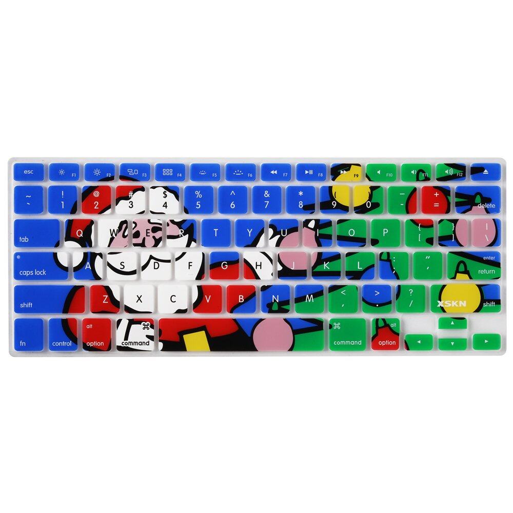 Xskn Santa Father Hari Natal Silikon Keyboard Sarung Kulit untuk MacBook Udara 13 Pro 13 15 Inch, versi AS-Internasional