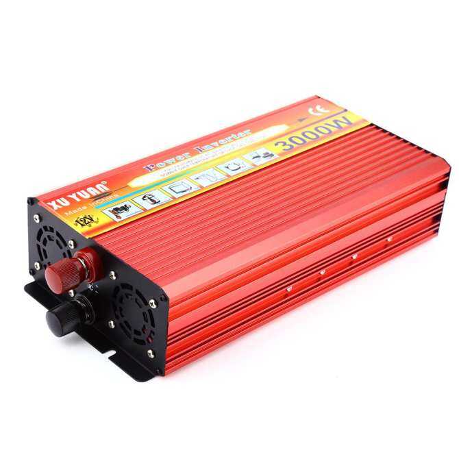 XUYUAN 3000W Solar Car Power Inverter DC 12V to AC 220V Modified Sine Wave Vehicle Mounted Transformer