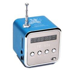 YBC Mini Portable USB Micro SD TF Speaker With FM Stereo Radio (Blue) - Intl Malaysia