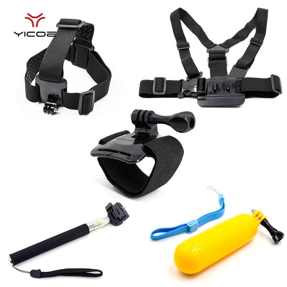 Set Aksesori Kit Penutup Lensa Tali Monopod untuk Go Pro Hero 6 5 4 3 + 3 2 1 SJ4000 SJ5000 Xiao Mi Yi H9 Mijia 4 K Aksi Kamera Olahraga-Intl