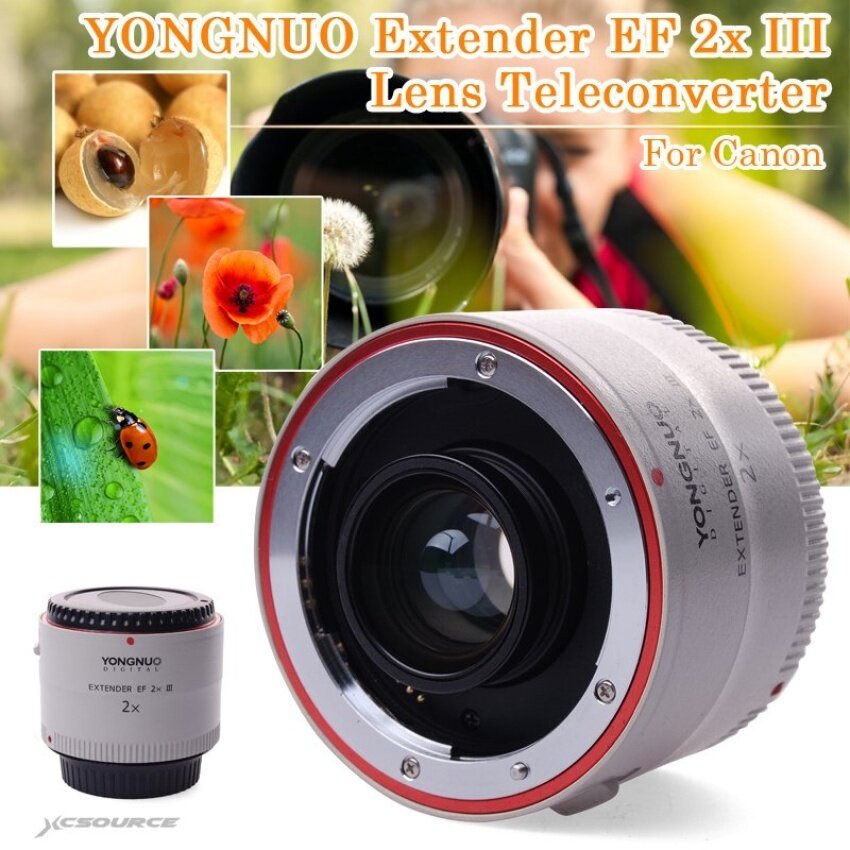 YongNuo Extender EF 2X III Lensa Teleconverter Tele Konverter untuk Canon LF470-Internasional