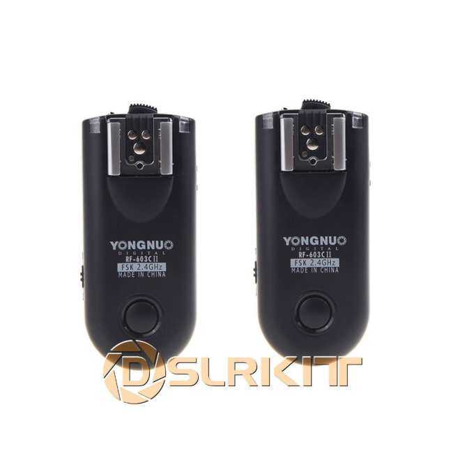 Yongnuo RF603 RF-603C II C1 Wireless Remote Flash Trigger Kit for Canon 60D 550D 1000D 6D 650D 550D 600D 60D 500D 5D Mark iii - intl
