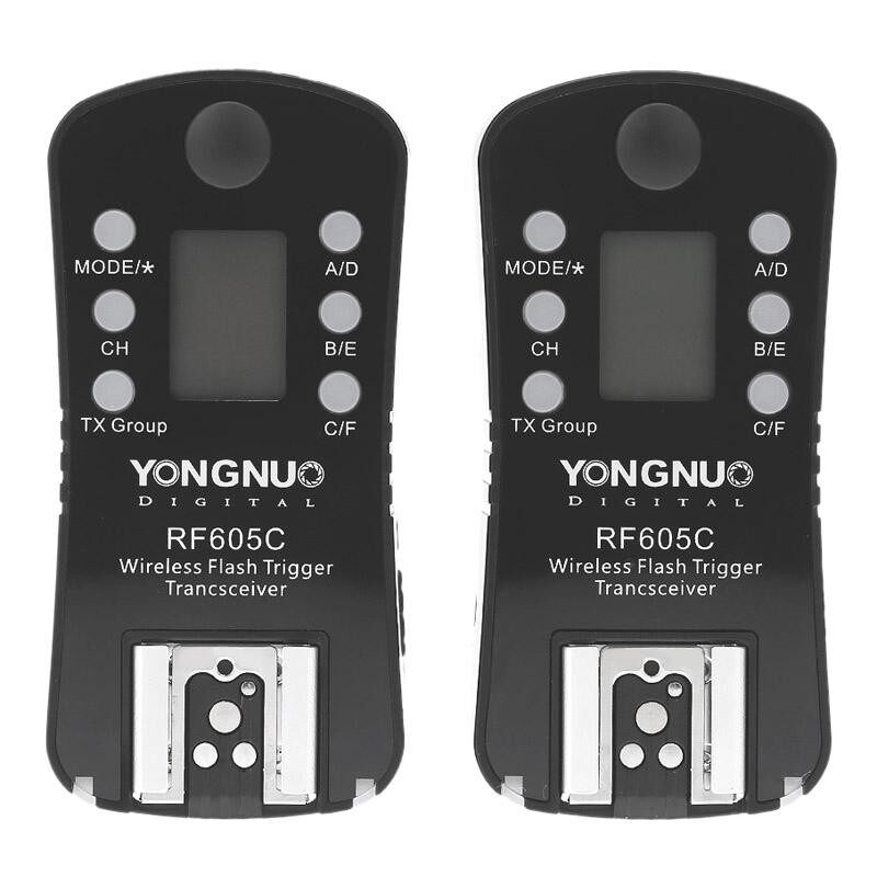 Yongnuo RF605C 2x Nirkabel Blitz Pelatuk dengan 2x LS-2.5 Rana Connecting Kabel untuk Canon Kamera (Hitam)-Internasional