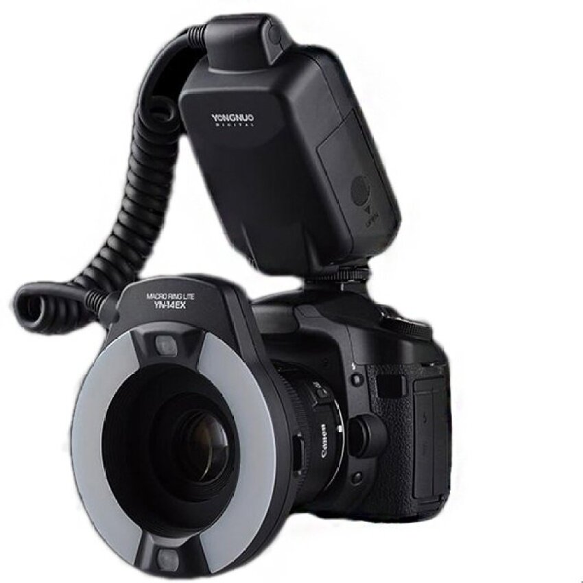 Yongnuo YN-14EX TTL Macro Lingkaran Blitz Ringan dengan Adaptor untuk Canon-Internasional