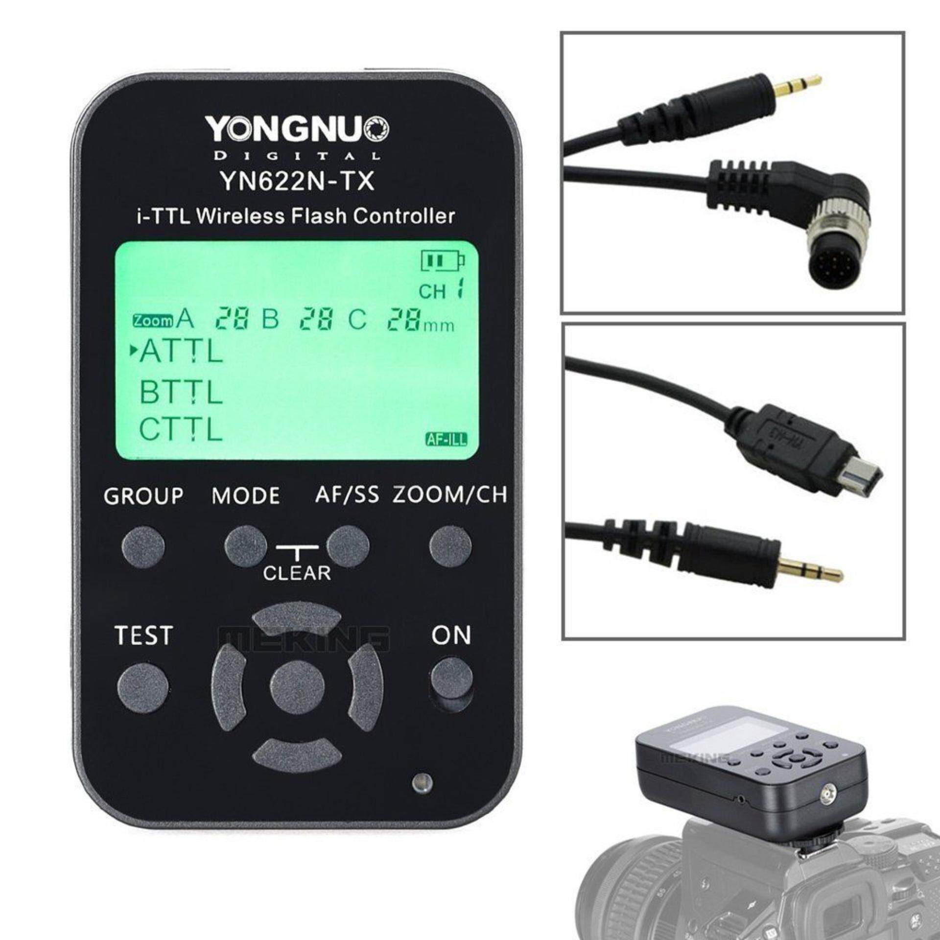 Yongnuo YN622N TX LCD YNN622N TX Transmiter Lampu Kilat Nirkabel Aku-TTL Flash Controller Pemicu Untuk Nikon Kamera D800 D700 D600 D300s D200 d100 D90 D80 D70 D60 D5100 D7000 D5000 D3100 D3000 DSLR