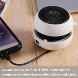 Justgogo Mini Speaker Retractable Speaker WIth 3.5mm plug for Mobile Phone MP3 PC Black