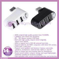YUANXIN Cableless 3 Ports USB 2.0 mini Hub with rotatable USB head, USB expansion Malaysia
