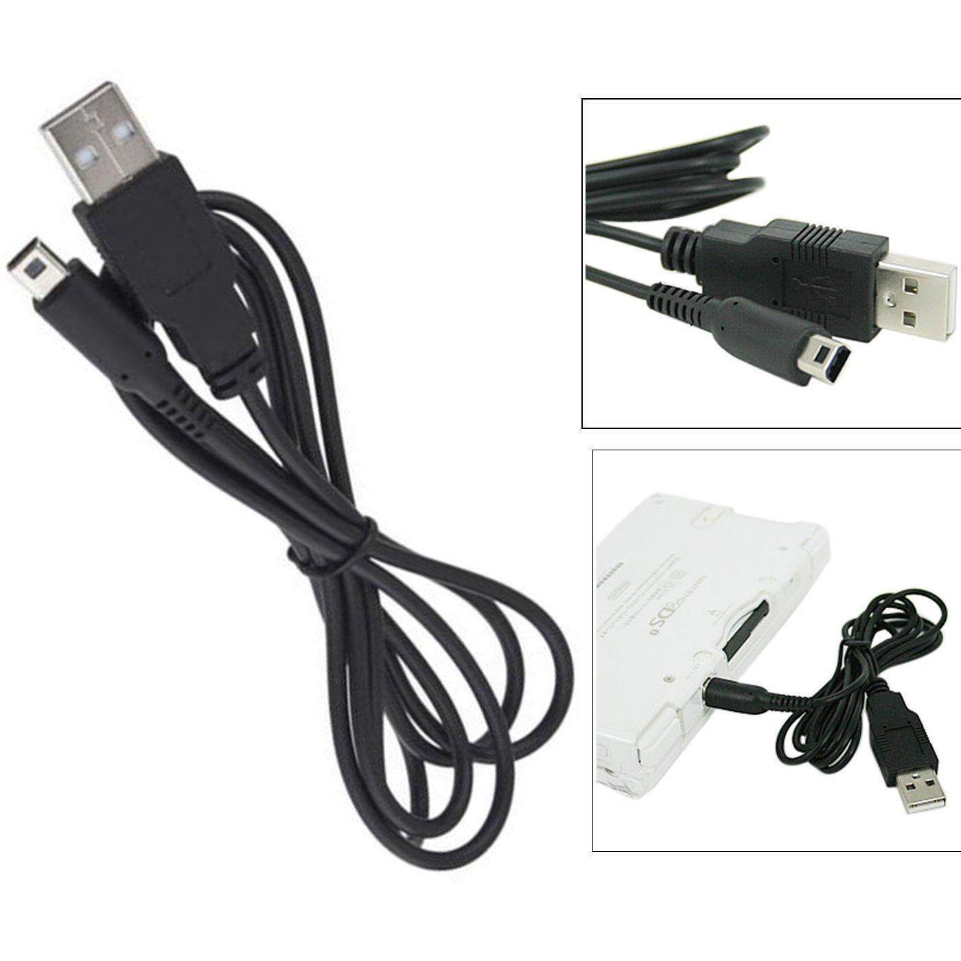 Yueshunbuha Hitam Gen USB Charge Kabel untuk Nintendo 3DS/3DS LL/3DS XL/NDSi/Kabel NDSi LL-Intl