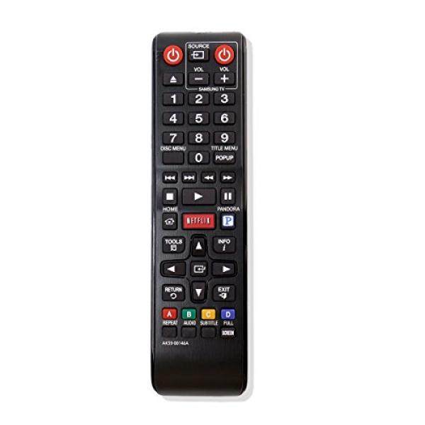 Zdalamit AK59-00146A Diganti Remote Cocok untuk Samsung Penyetel Blu-ray BD-E5300 BD-E5300/Papan BD-E5400 BD-E5400/Papan BD-EM53 BD-EM53/Papan BD-EM53C BD-EM57C BD-EM59C BD-EM59C/Papan BD-ES6000 BDE5300/Papan BDE5400-Intl