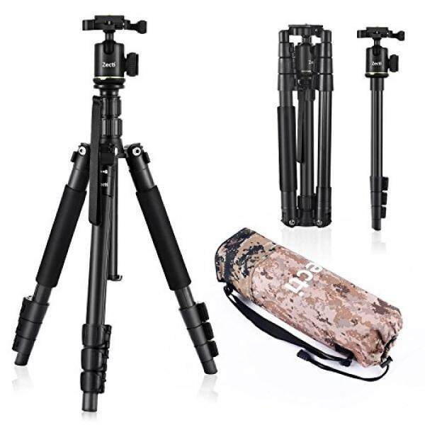 Zecti Tripod Kamera Zecti 55 Inci Aluminium Tripod Bepergian dan Monopod untuk DSLR Kamera Digital Video GoPro Nikon Canon Sony-Intl