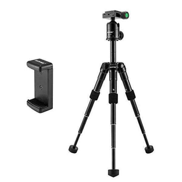 Zomei Kompak Portabel Aluminium Paduan Desktop Tripod Mini Tripod dengan Bola Kepala untuk Sony A6500 Nikon Canon D3300 EOS Rebel t5 Nikon D3400 DSLR Mirrorless Kamera Hitam-Internasional