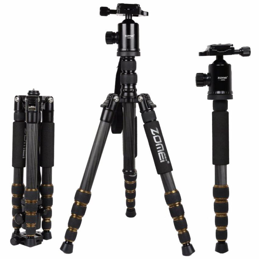 AllRise ZOMEI Z699C Carbon Fiber Portable Tripod with Ball Head Compact Travel for Canon For Sony Nikon Samsung Panasonic Olympus Kodak Fuji Cameras and Video Camera Black Color