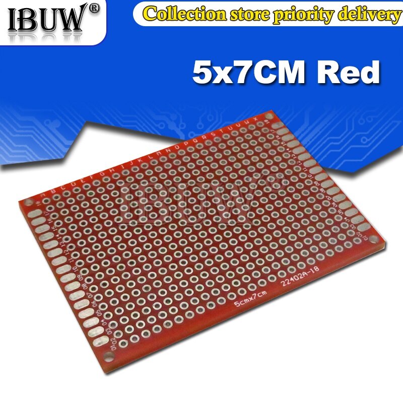 1PCS 5x7cm 5*7 hai mặt bảng mạch in nguyên mẫu phổ quát tự làm in bảng mạch trắng xanh dương vàng đen đỏ xanh 5x7cm PCB