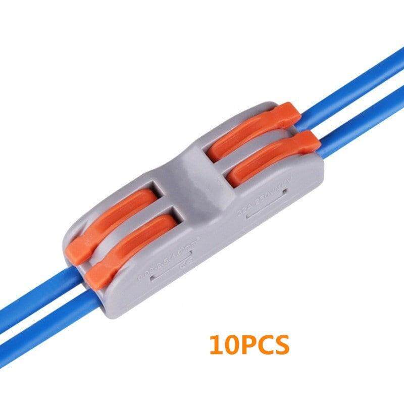 (10PCS)Wire connector,2 Conductor Compact Connectors LeverNut Wire Connectors for 2 Circuit