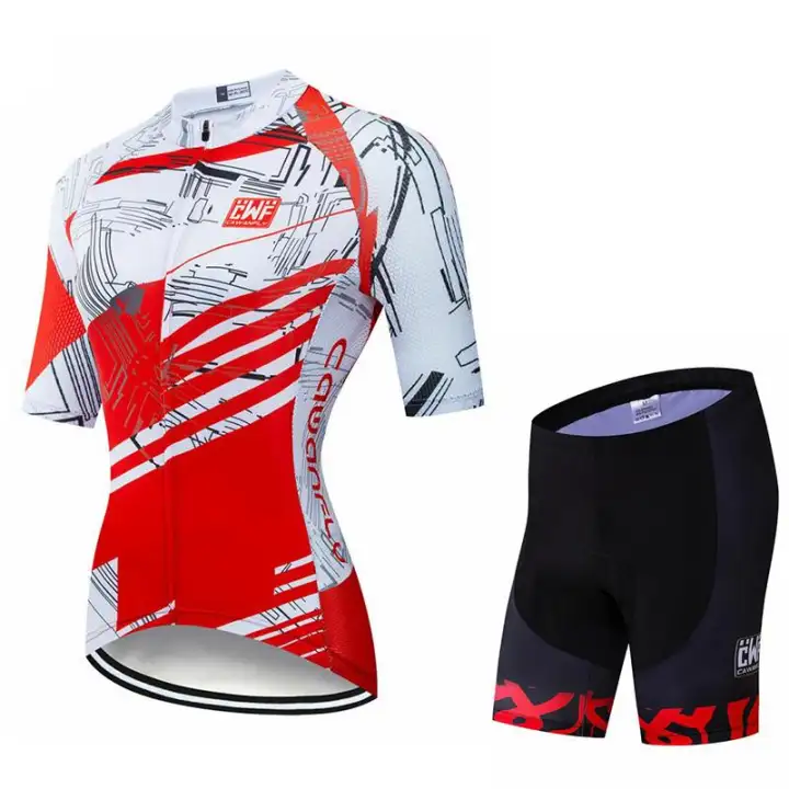 women's cycling jersey and shorts set