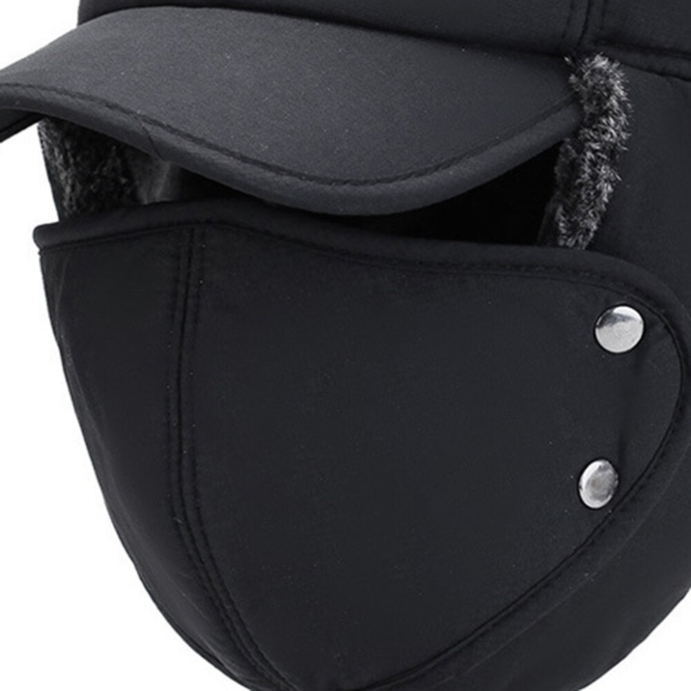 Winter Men Windproof Hat Warm Full Face Detachable Mask Outdoor Baseball Cap
