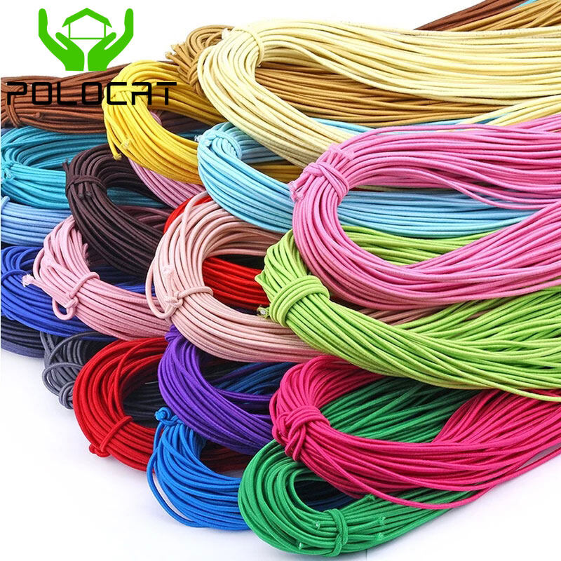 Polocat 25m Colorful Nylon Elastic Band Round Rubber Sewing Rope DIY Line Fabric Apparel