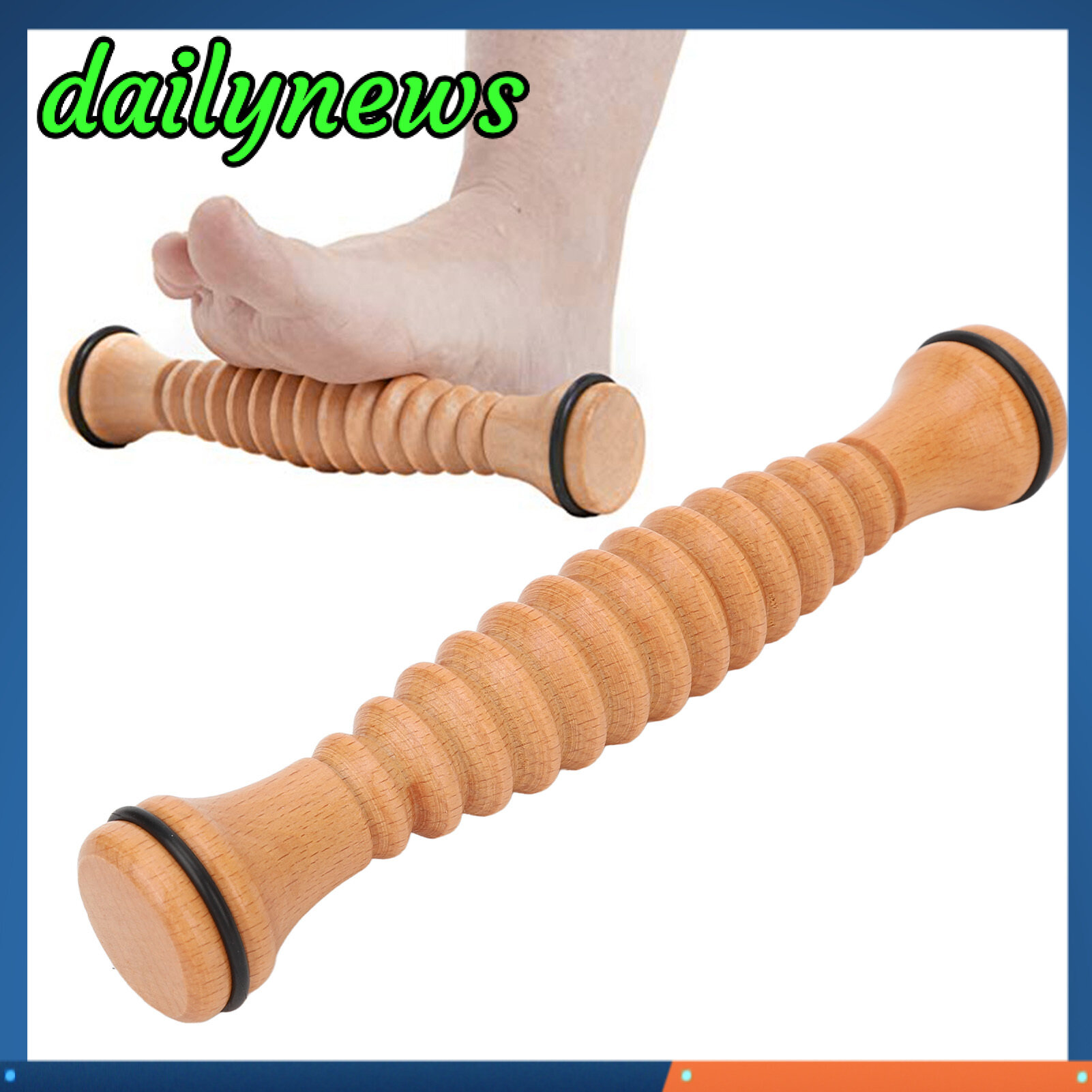 Wooden Foot Massage Roller Theaceae Comfortable Stress Relieving Foot Roller Massage Tool