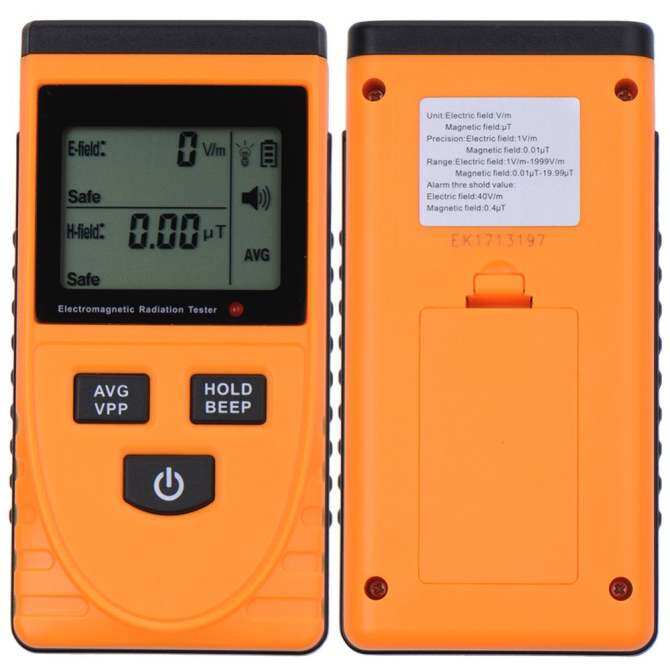 2016 Rondaful Electromagnetic EMF Magnetic Electric Field MicroTesla v/M Tester Meter .