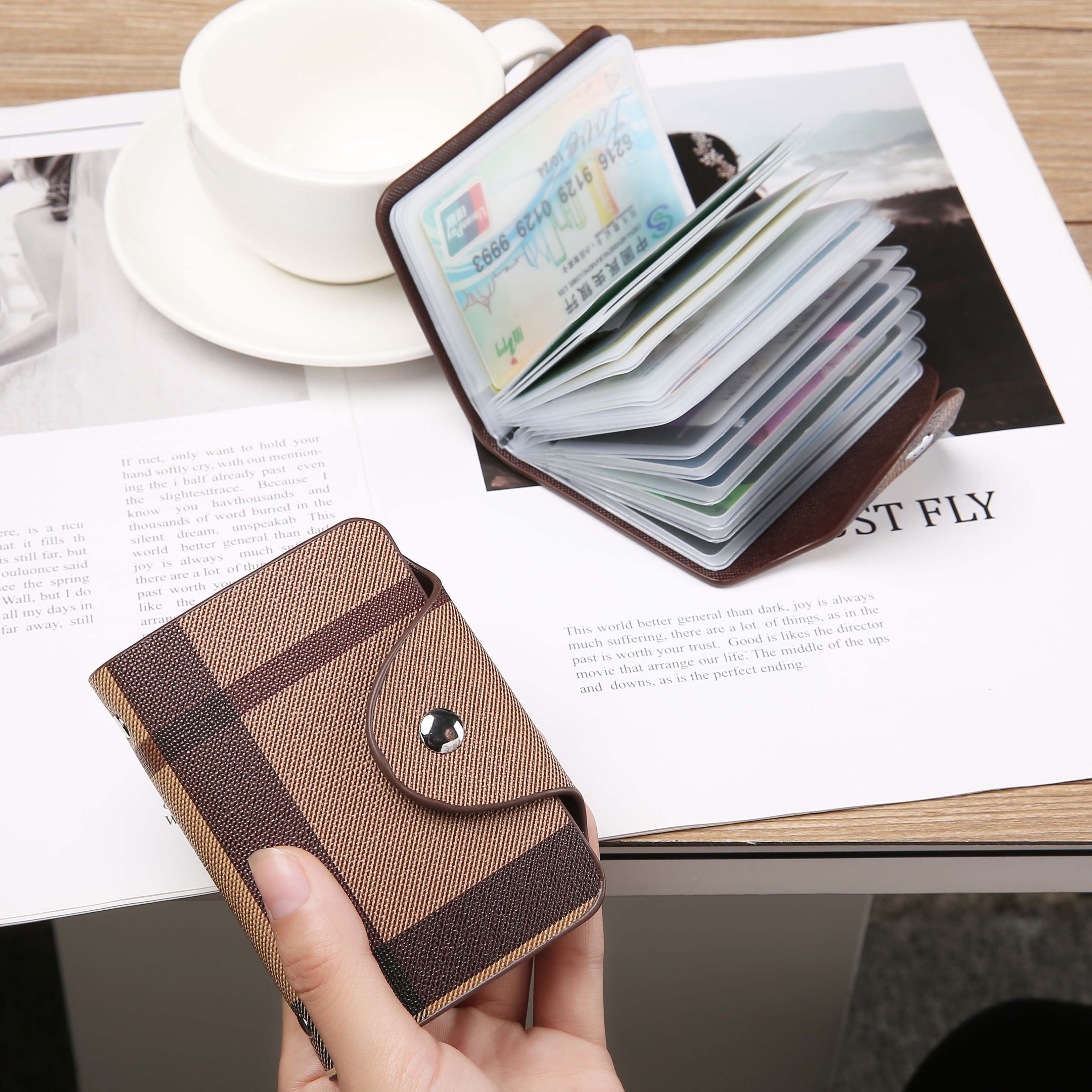 Loldeal Women's 26 Card Slim PU Leather ID Credit Cardholder Coin Purse