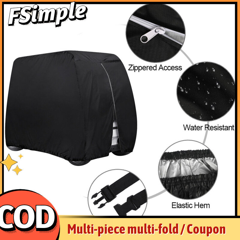 FSimple【Ready Stock + COD】Zipper Golf Cart Cover With Handbag Waterproof UvResistant Compatible