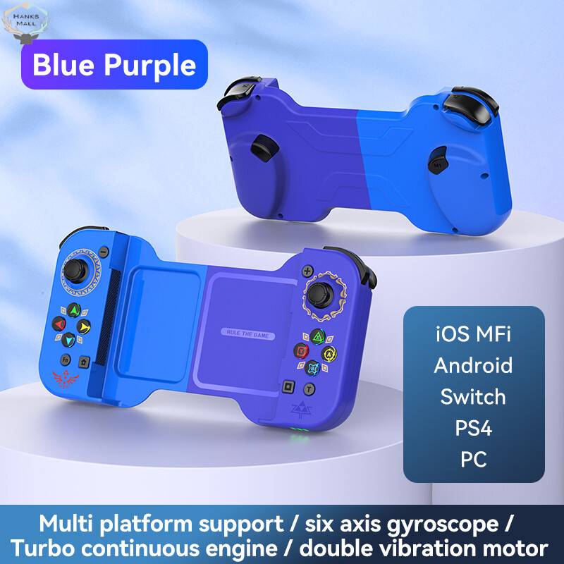 HK Mobile Phone Gamepad Bluetooth-compatible 5.0 Wireless Game Controller Retractable Joystick Compatible For Ios/android