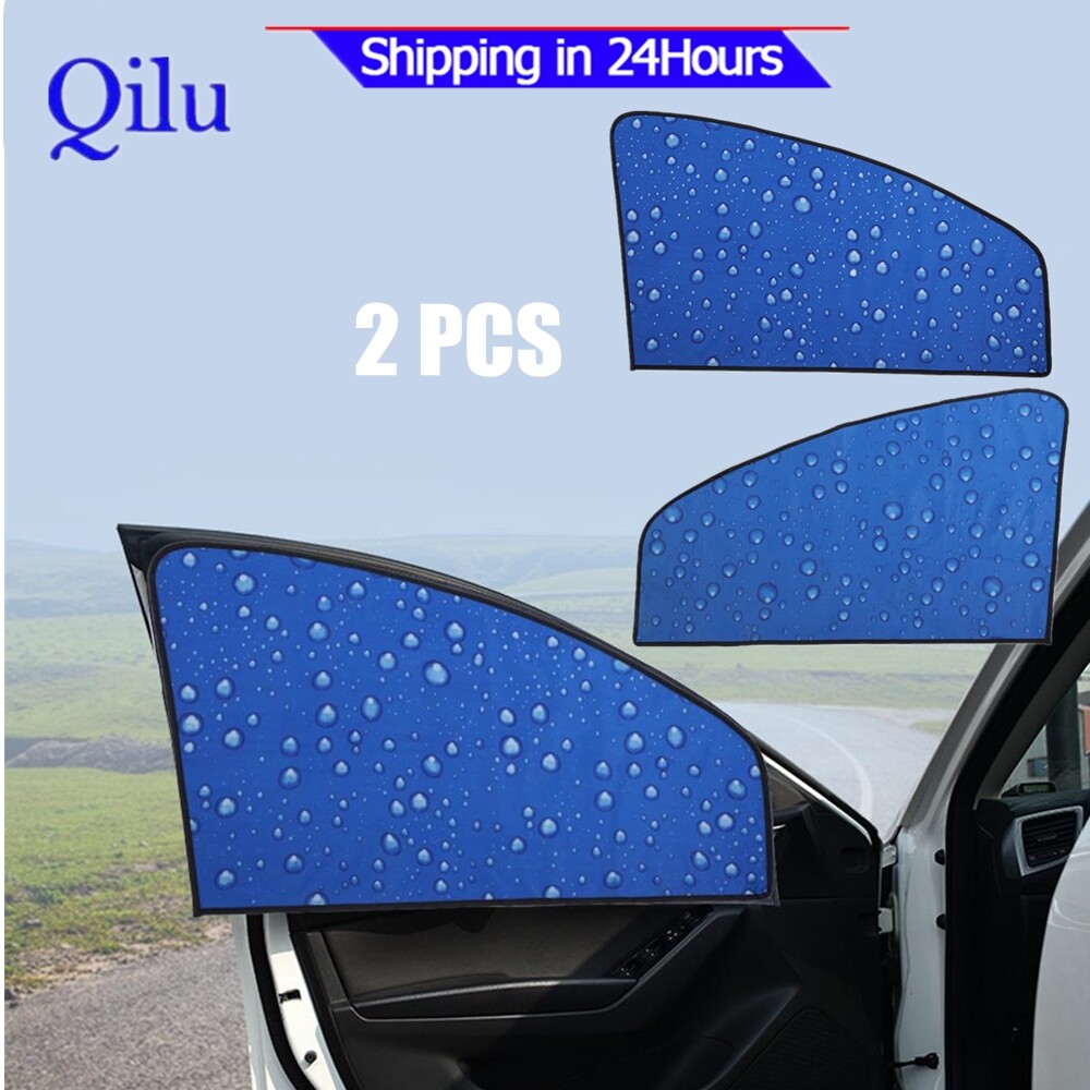 1 Pair Single Layer Car Front Right/Left Window Curtain Sun
