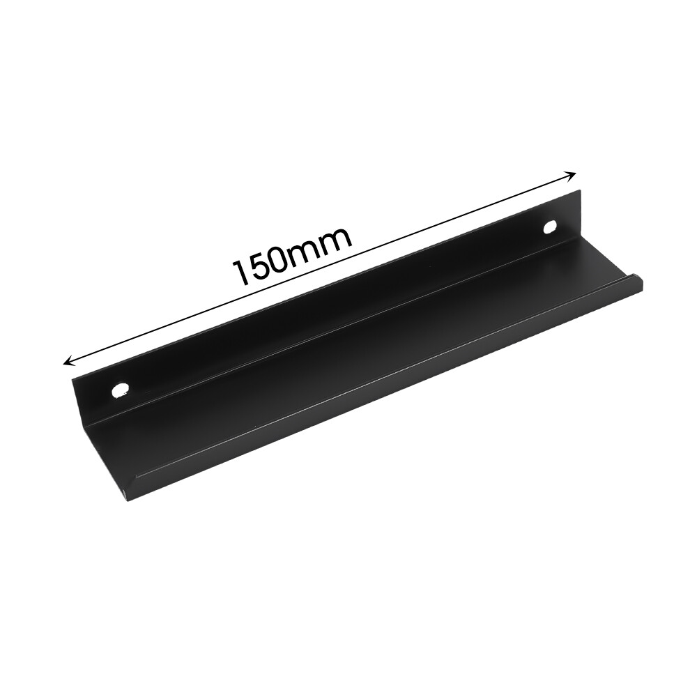 Black Hidden Cabinet Pulls Aluminum Alloy Kitchen Cupboard Handles Drawer Knobs Furniture Handle Bedroom Hardware