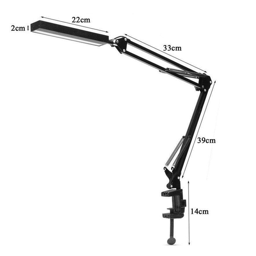 [[Flash SALE] Cảm Ứng Có Thể Điều Chỉnh Độ Sáng Dài Cánh Tay Để Bàn Gấp Kẹp ĐÈN LED Để Bàn