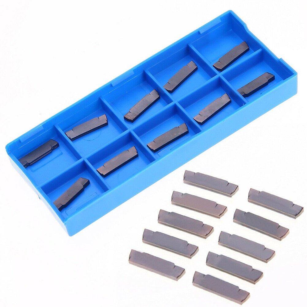 10 Pcs MGMN200-G LDA Carbide Inserts Blades For Grooving Cutting Lathe Tools New