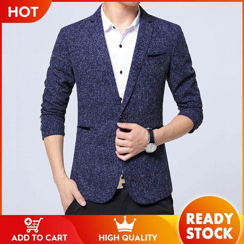 Stylish Men/'s Casual Slim Fit Formal One Button Suit Blazer Coat Jacket Tops